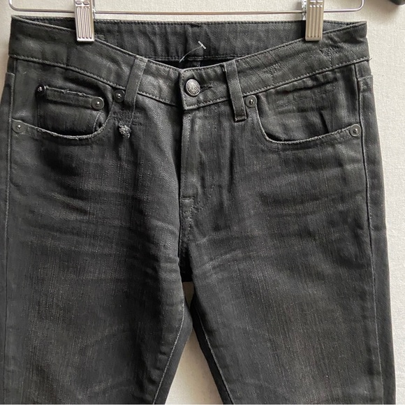 R13 Alison Cropped Made In Italy Japanese Dark Denim Jeans Sz 25 - Picture 7 of 15
